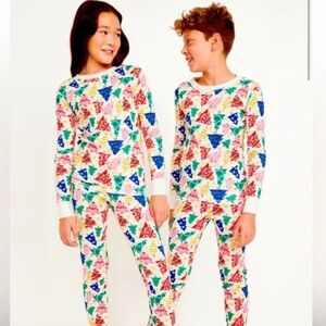 Old Navy Kids Pajama Set with Colorful Tree Pattern
